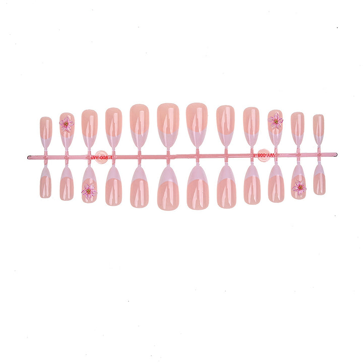 Elegant Floral Press-On Nail Set Stornfield
