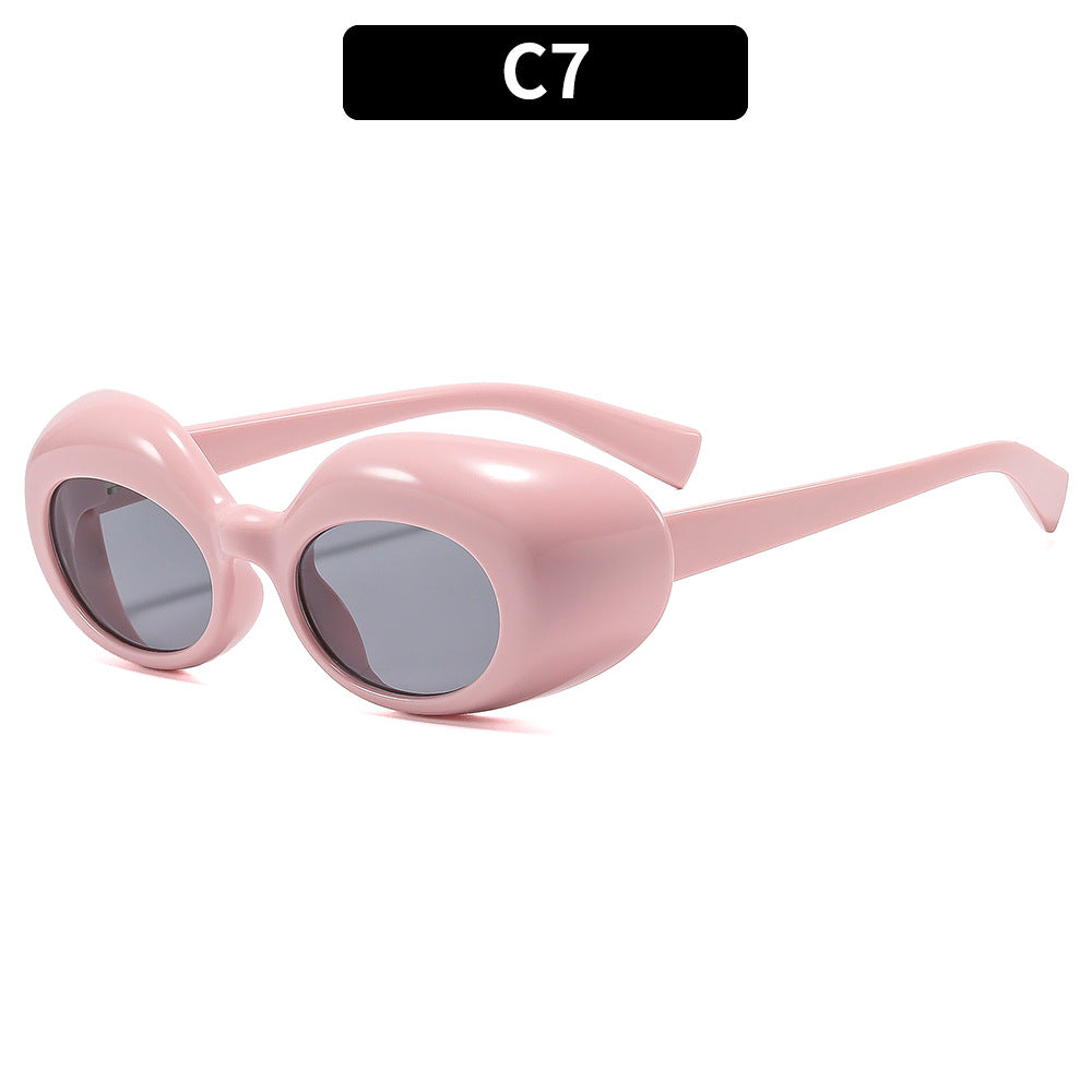 Artistic Oval Frame Sunglasses