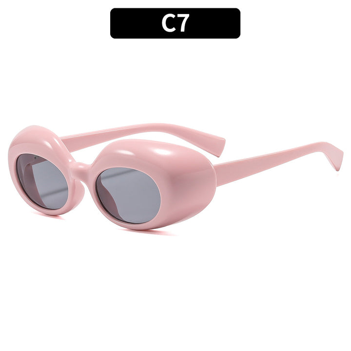 Artistic Oval Frame Sunglasses