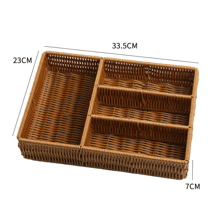 Multi-Sectional Woven Storage Basket Stornfield
