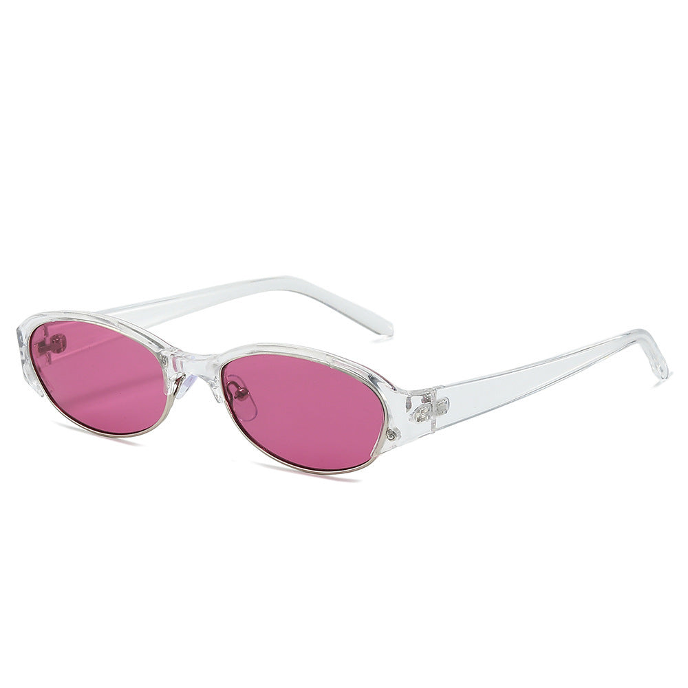 Vintage-Inspired Slim Oval Sunglasses Stornfield