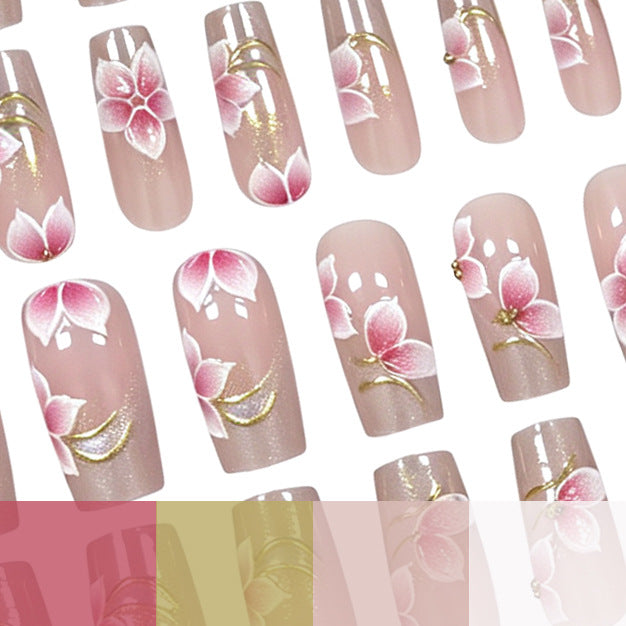 Floral Acrylic Nail Art Stornfield