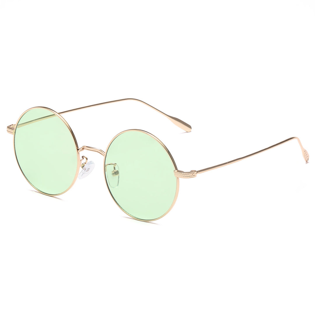 Women's round sunglasses with elegant metal frame and polarized lenses Stornfield