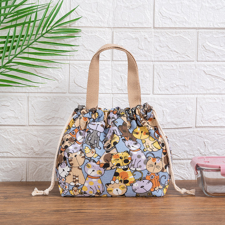 Drawstring Cat-Themed Storage Bag Stornfield