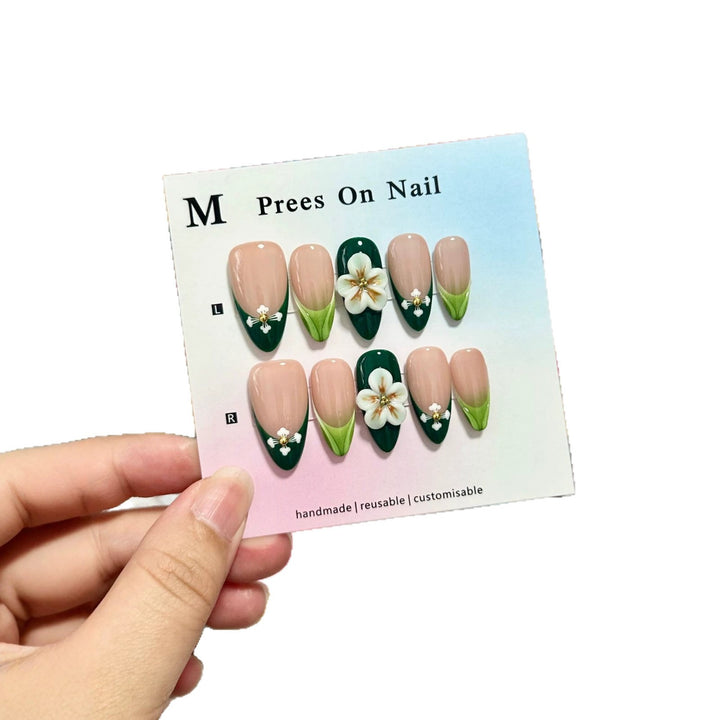 Handmade Floral Design Press-On Nails