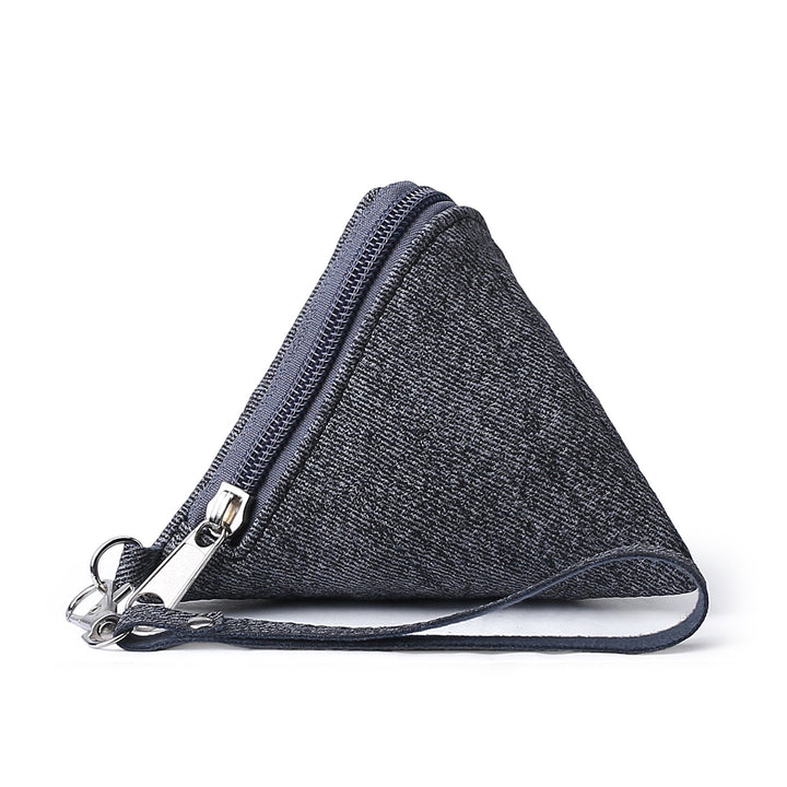 Triangle-Shaped Zippered Coin Pouch