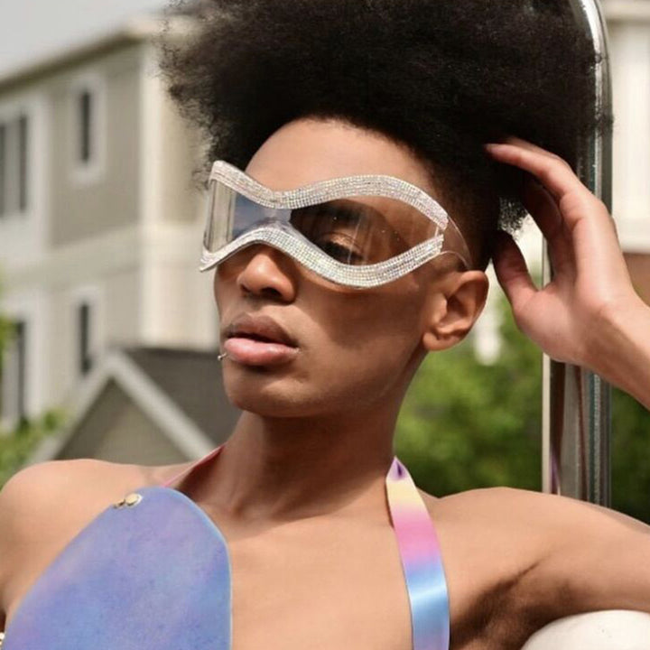 Ladies glamorous sunglasses with rhinestone-studded frame Stornfield