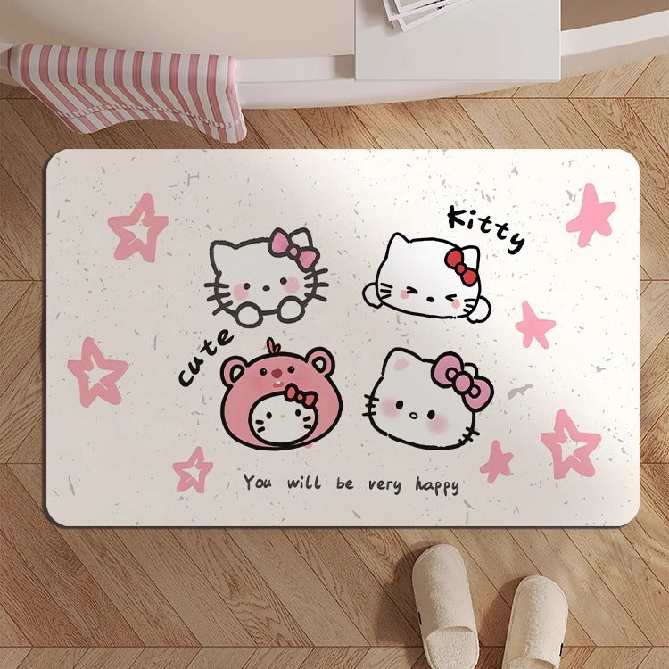 Cute Kitty-Themed Memory Foam Bath Mat Stornfield
