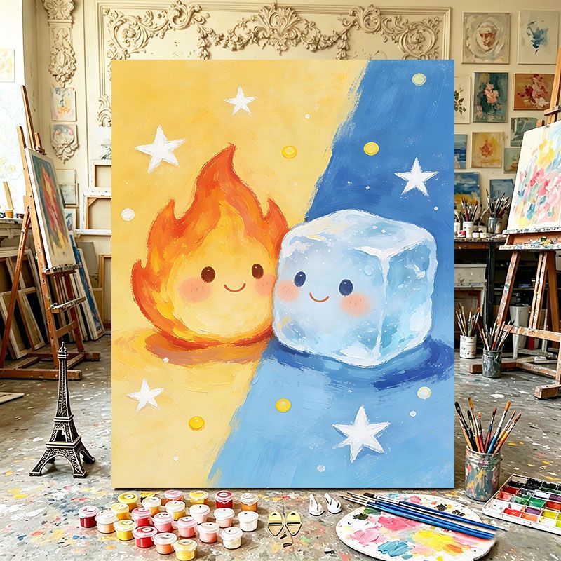 Playful Dual Element Canvas Art Stornfield