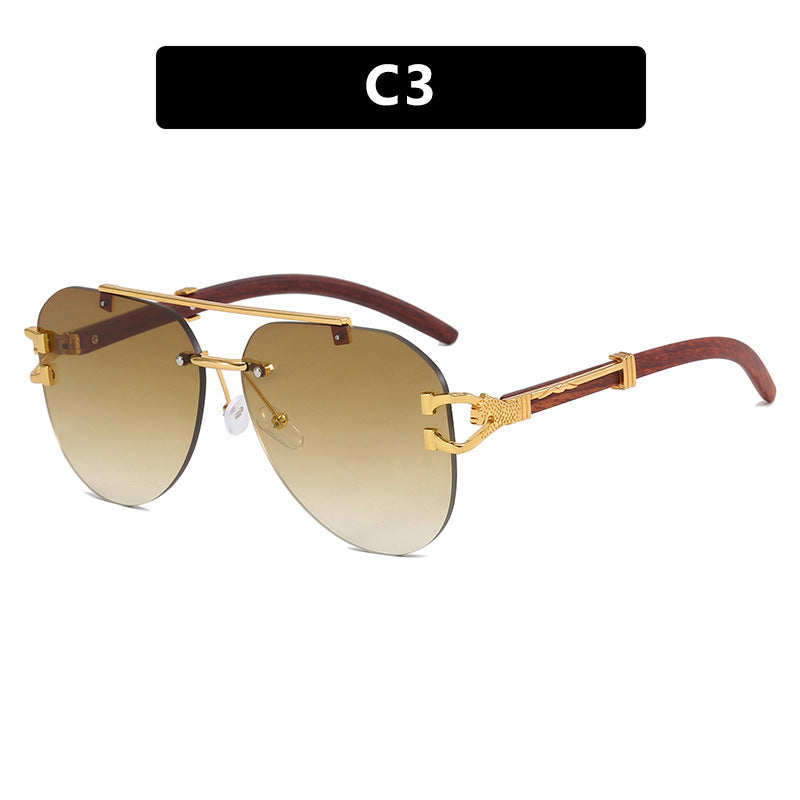Women's sunglasses with elegant design and wooden accents Stornfield