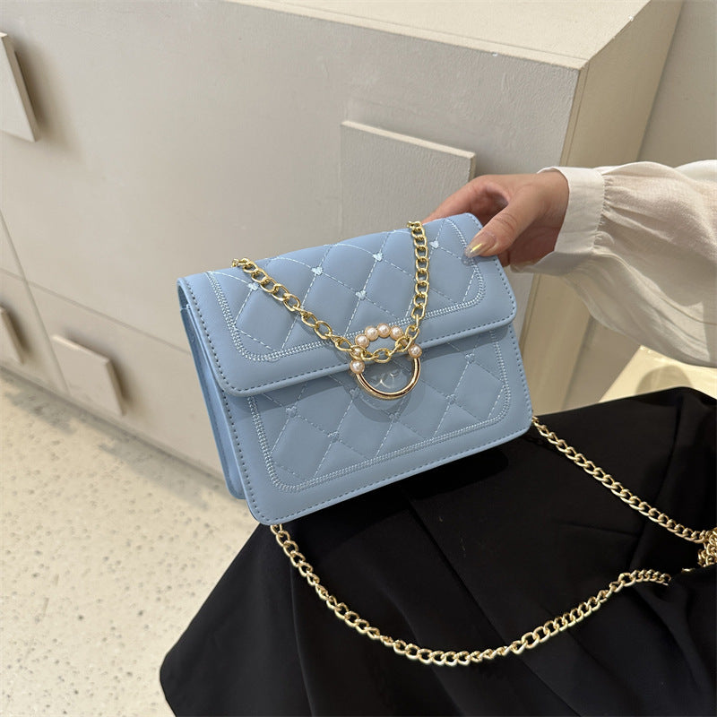 Elegant Quilted Chain-Detail Handbag