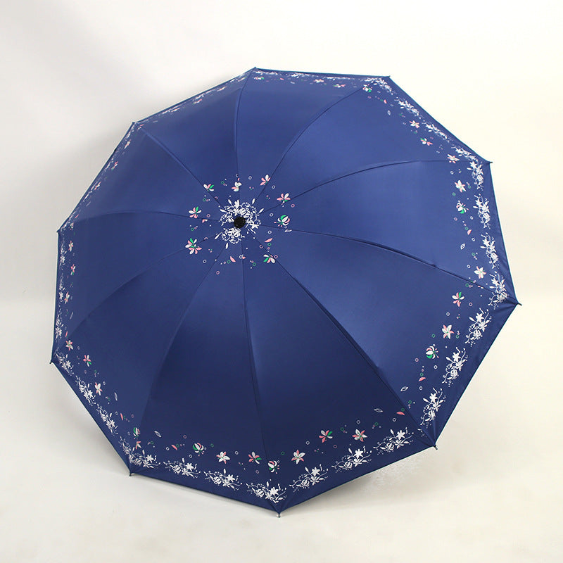 Women's Foldable Umbrella with Floral Patterns Stornfield
