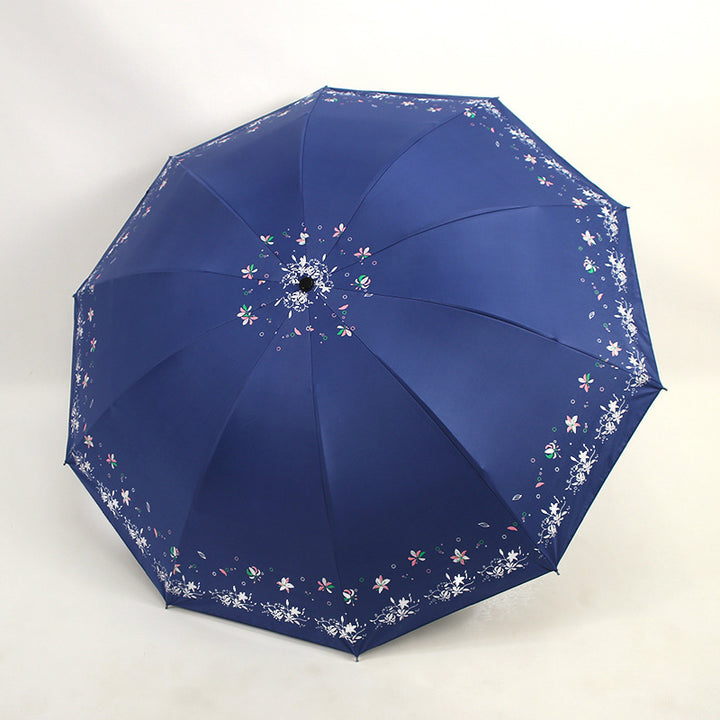 Women's Foldable Umbrella with Floral Patterns Stornfield