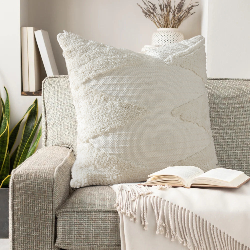 Luxurious decorative cushion with textured tufting surface Stornfield