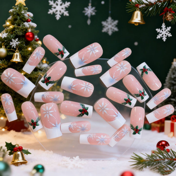Elegant Holiday-Themed Nail Art Enhancements Stornfield