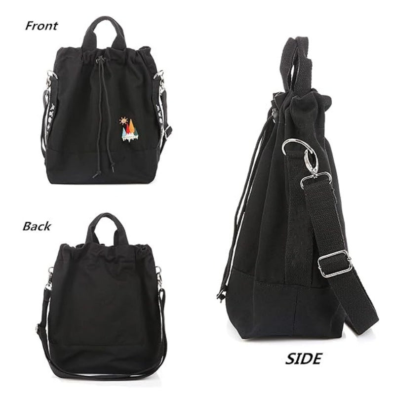 Leisure backpack with decorative embroidery and adjustable carrying system Stornfield