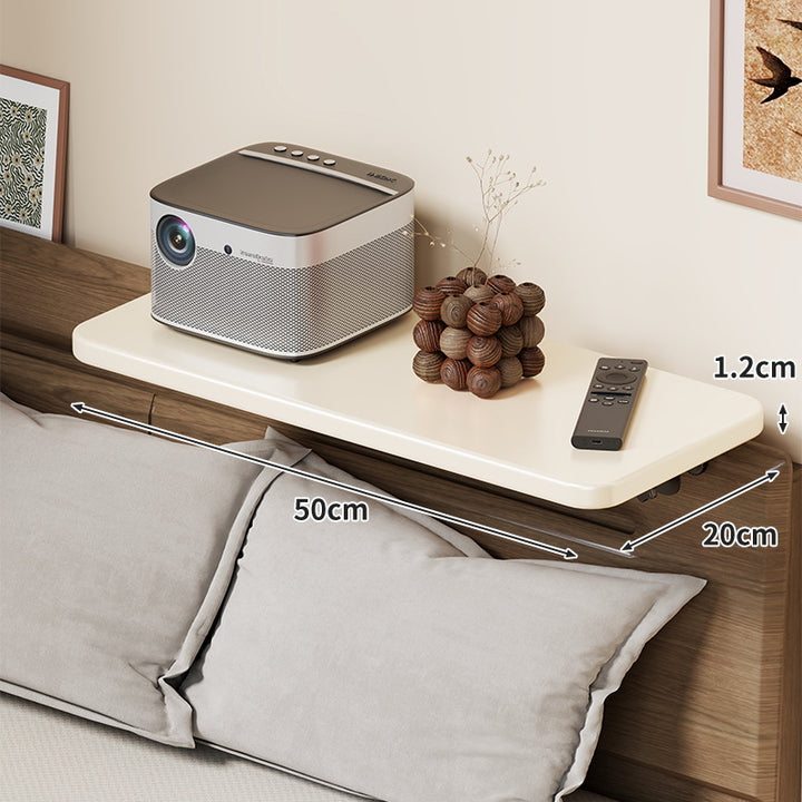 Slim Wall-Mounted Floating Bedside Shelf with Concealed Brackets
