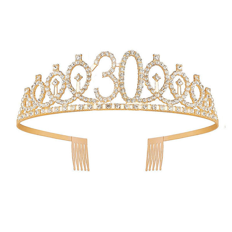Women's Crystal-Embellished Tiara with Elegant Design Stornfield