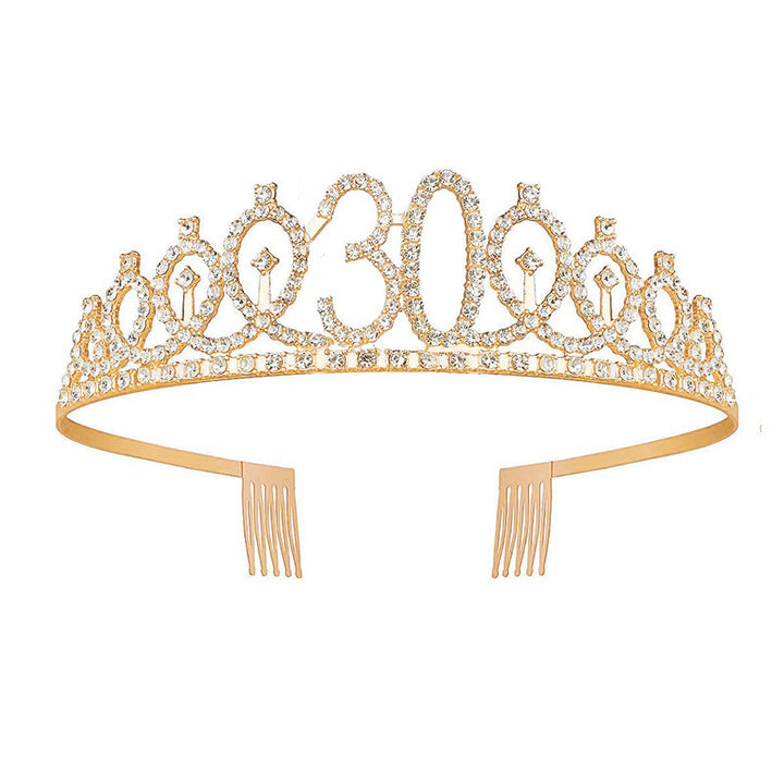 Women's Crystal-Embellished Tiara with Elegant Design Stornfield