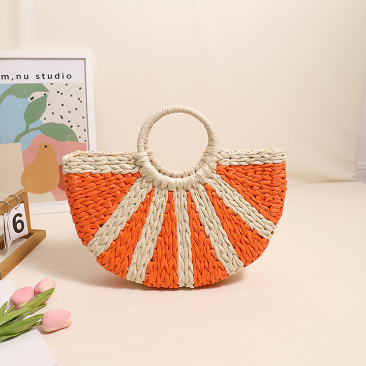 Handbag Made of Handwoven Bast with Base Structure Stornfield