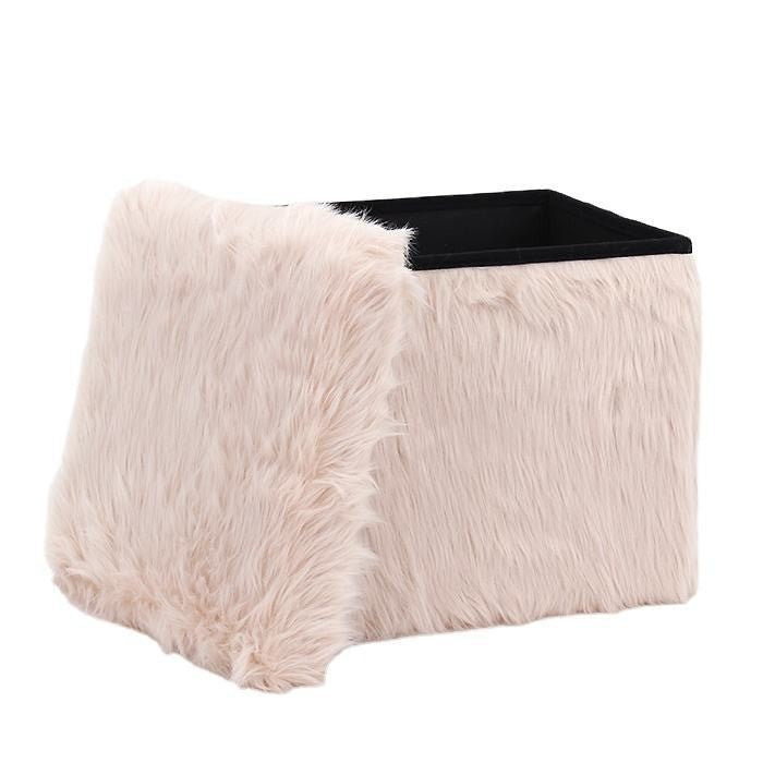 Decorative Plush Ottoman Stornfield