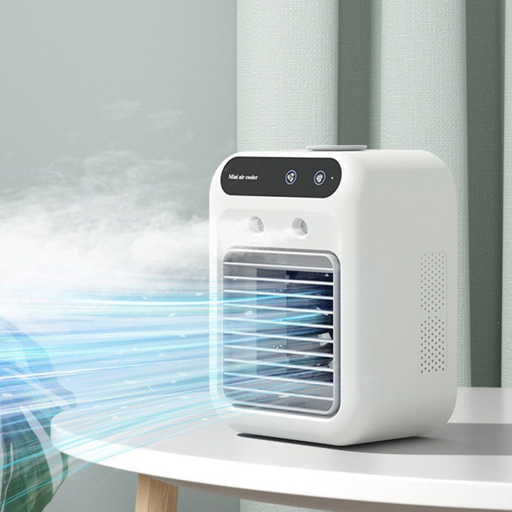 Unisex portable mini air cooler with humidifier digital display USB operation Stornfield