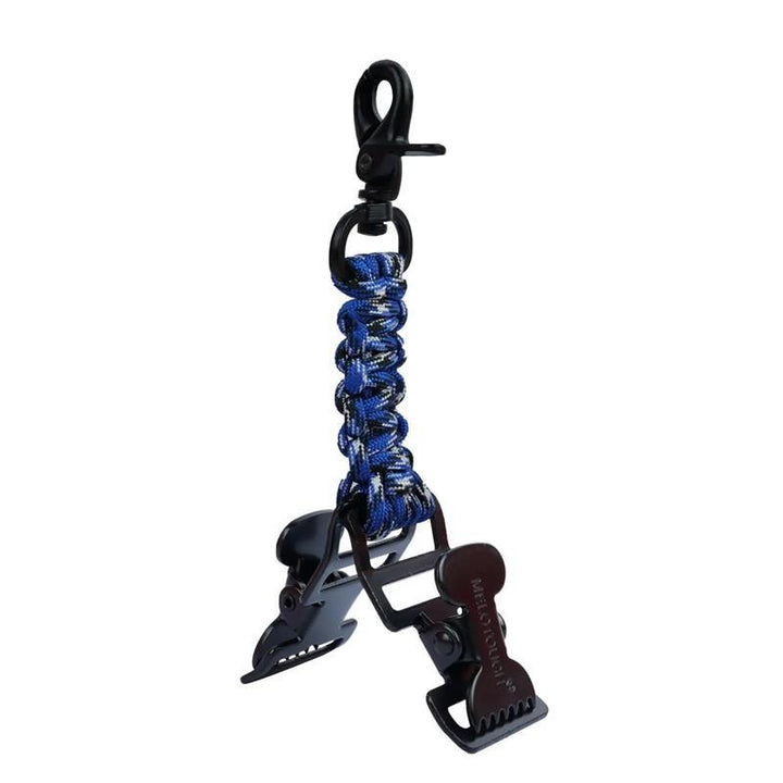 tactical paracord swivel carabiner strap with dual alligator clamp attachments Stornfield