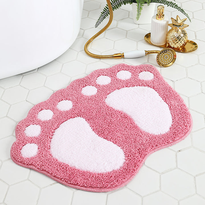 Fun Footprint Bath Mat for Bathroom
