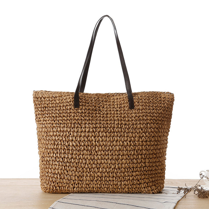 Braided beach bag with sturdy zipper Stornfield