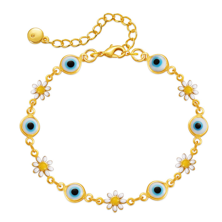 Floral Evil Eye Charm Anklet Stornfield
