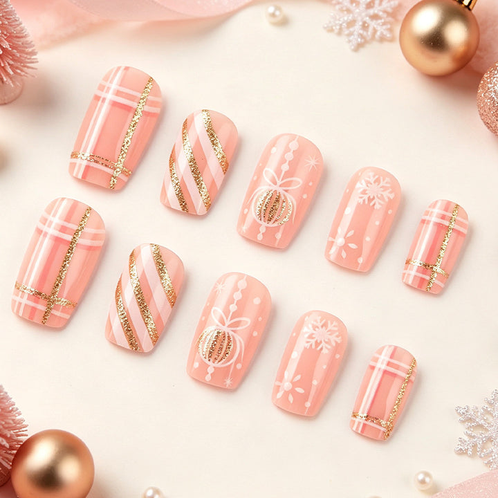 Festive Themed Press-On Nail Art Set Stornfield