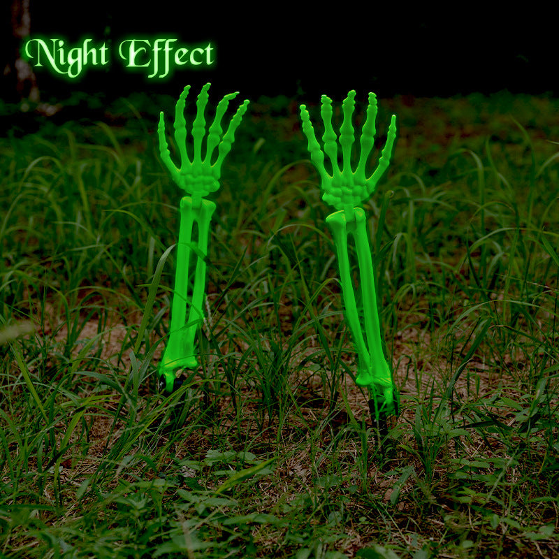 Glow-in-the-Dark Skeleton Hand Garden Stake Stornfield