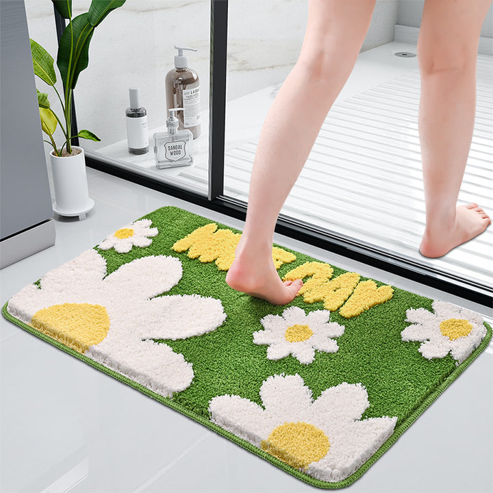 Decorative Floral Bath Mat Stornfield