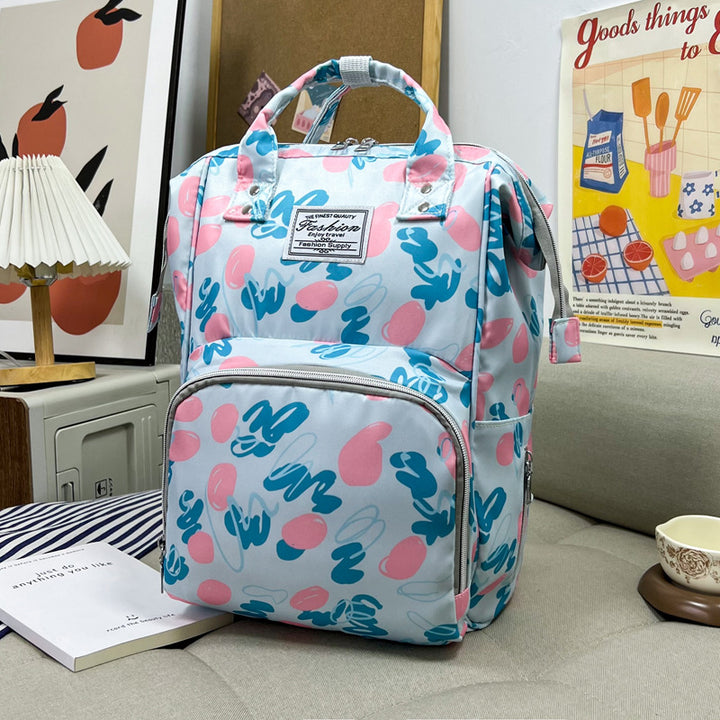 Floral Print Multi-Functional Diaper Backpack Stornfield
