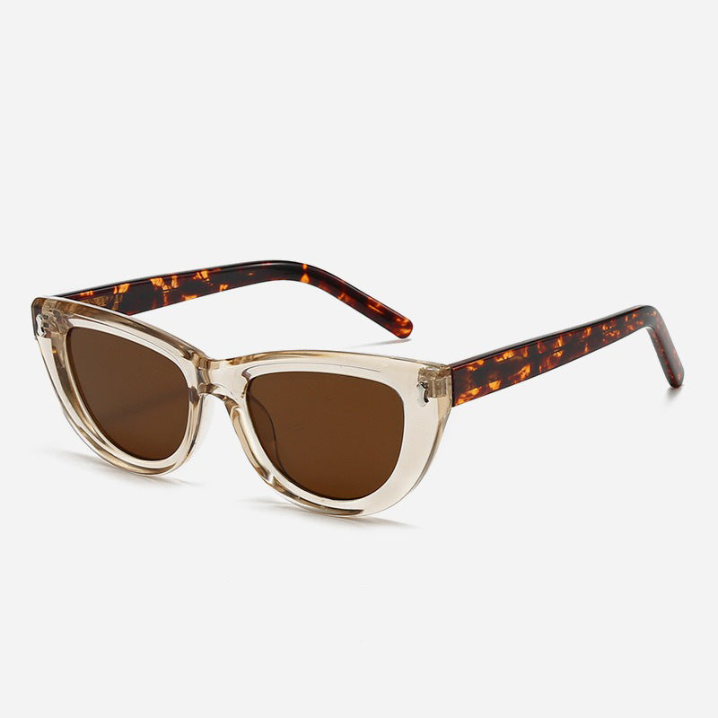 Women's Cat-Eye sunglasses with transparent frame and brown lenses Stornfield