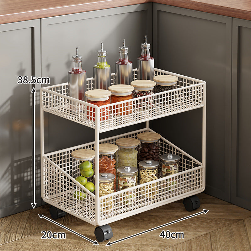 Compact Three-Tier Wire-Mesh Countertop Canister & Spice Organizer