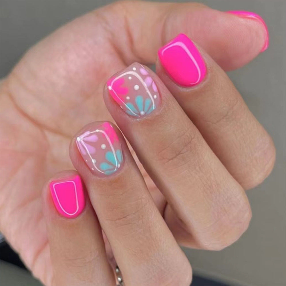 Artistic Floral Gel Nail Design Stornfield