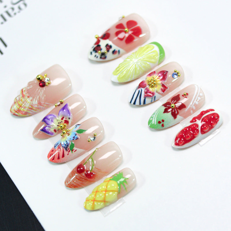 Nail art set with tropical fruit motifs Stornfield