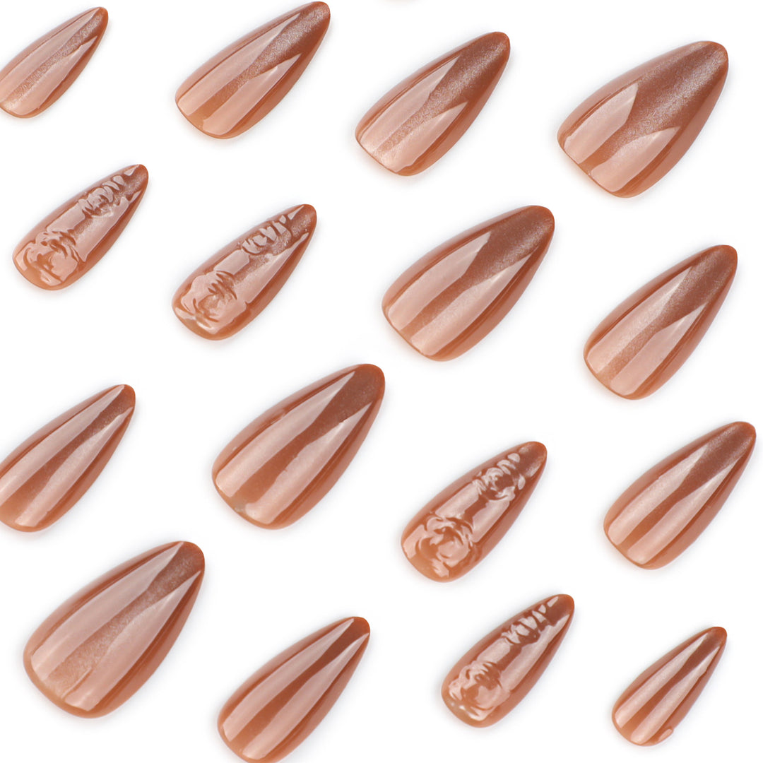 Artful rose nail art with shine Stornfield