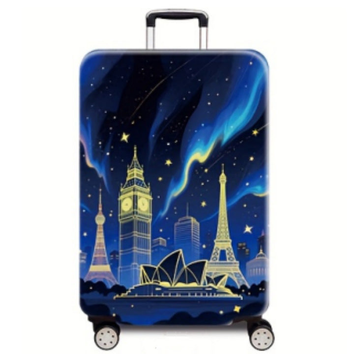Women’s hard-shell suitcase with stunning world city motif Stornfield