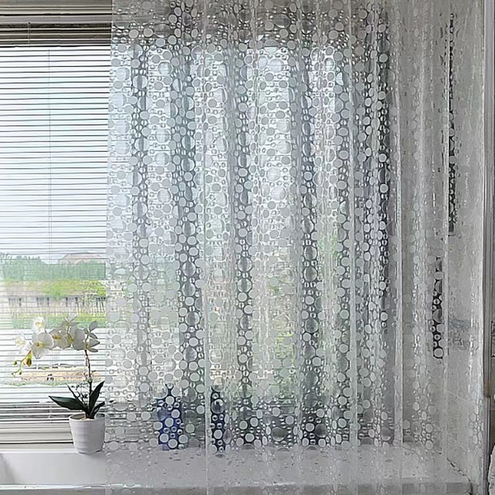 Modern Transparent Polka Dot Shower Curtain Stornfield
