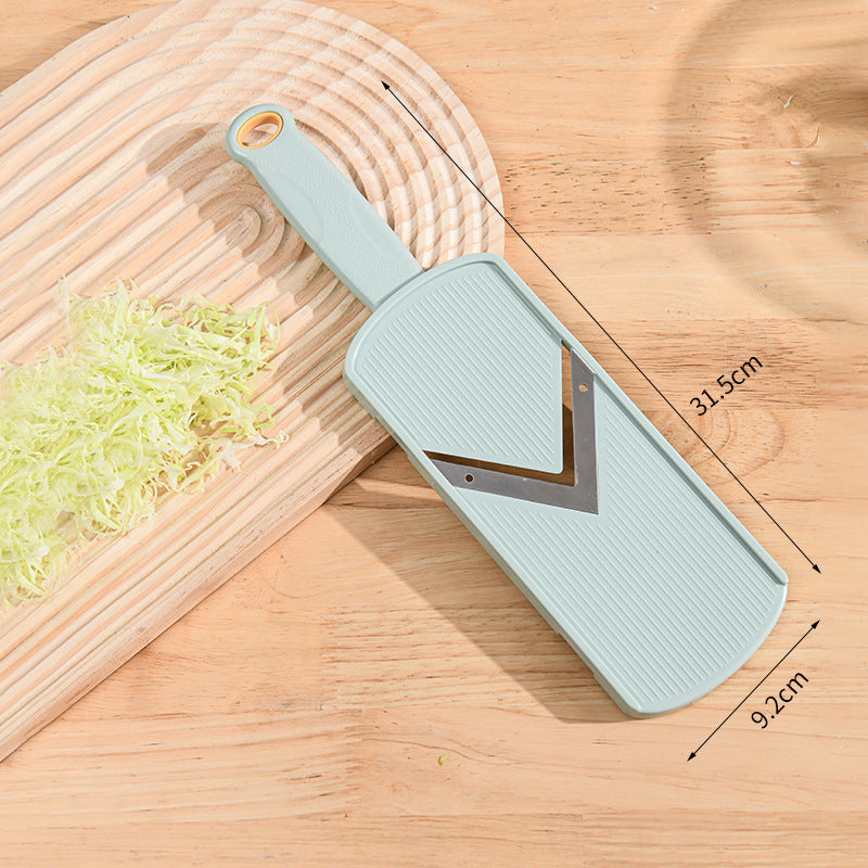 Compact V-Blade Vegetable Mandoline Slicer with Safety Hand Guard