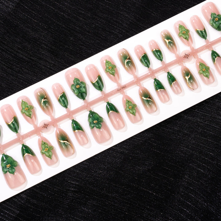 Floral 3D Decorative Press-On Nails
