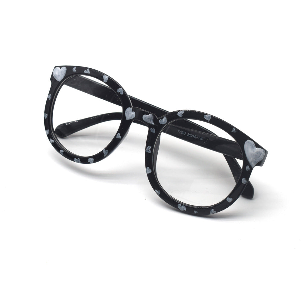 Trendy Heart-Printed Cat-Eye Glasses Stornfield