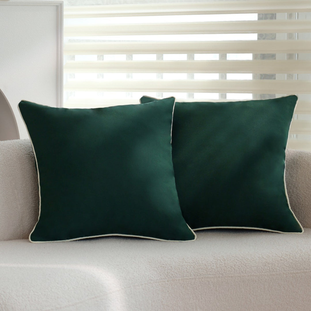 Luxurious decorative cushion with elegant piping