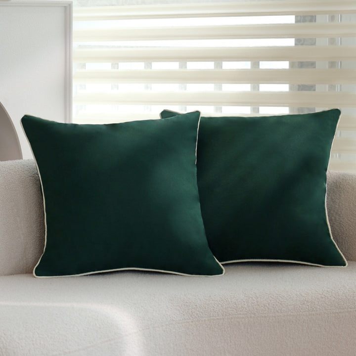 Luxurious decorative cushion with elegant piping