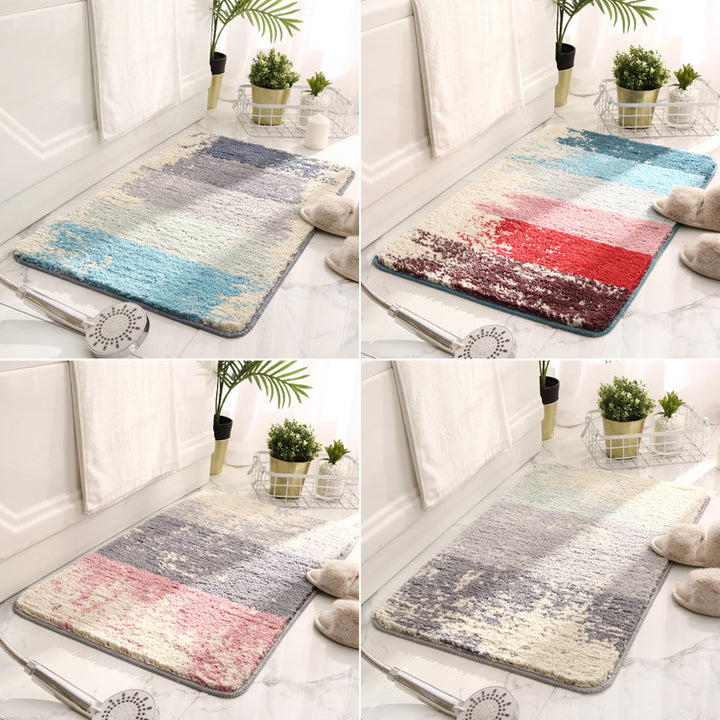 Soft Plush Abstract Design Bath Mat