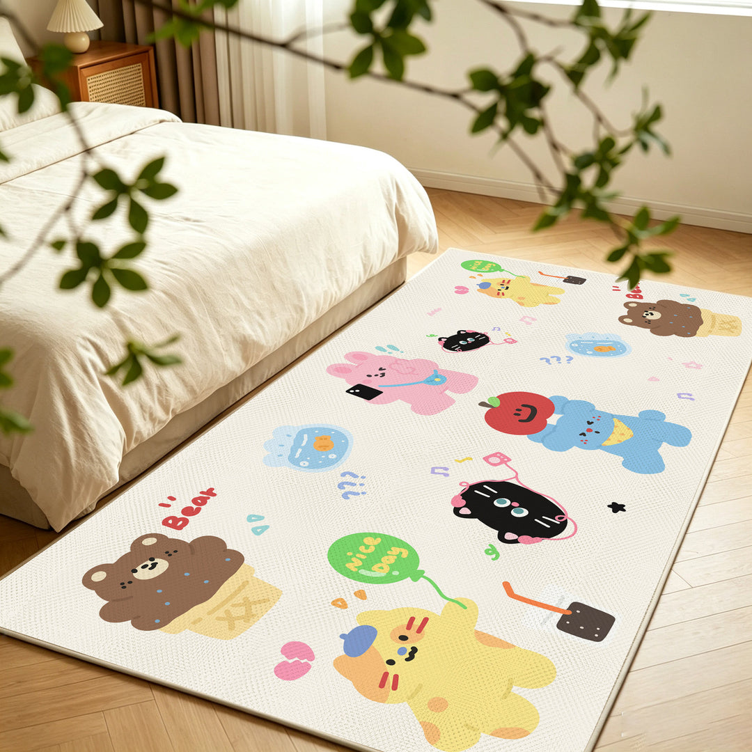 Welcome Mat with Playful Polka Dot Design