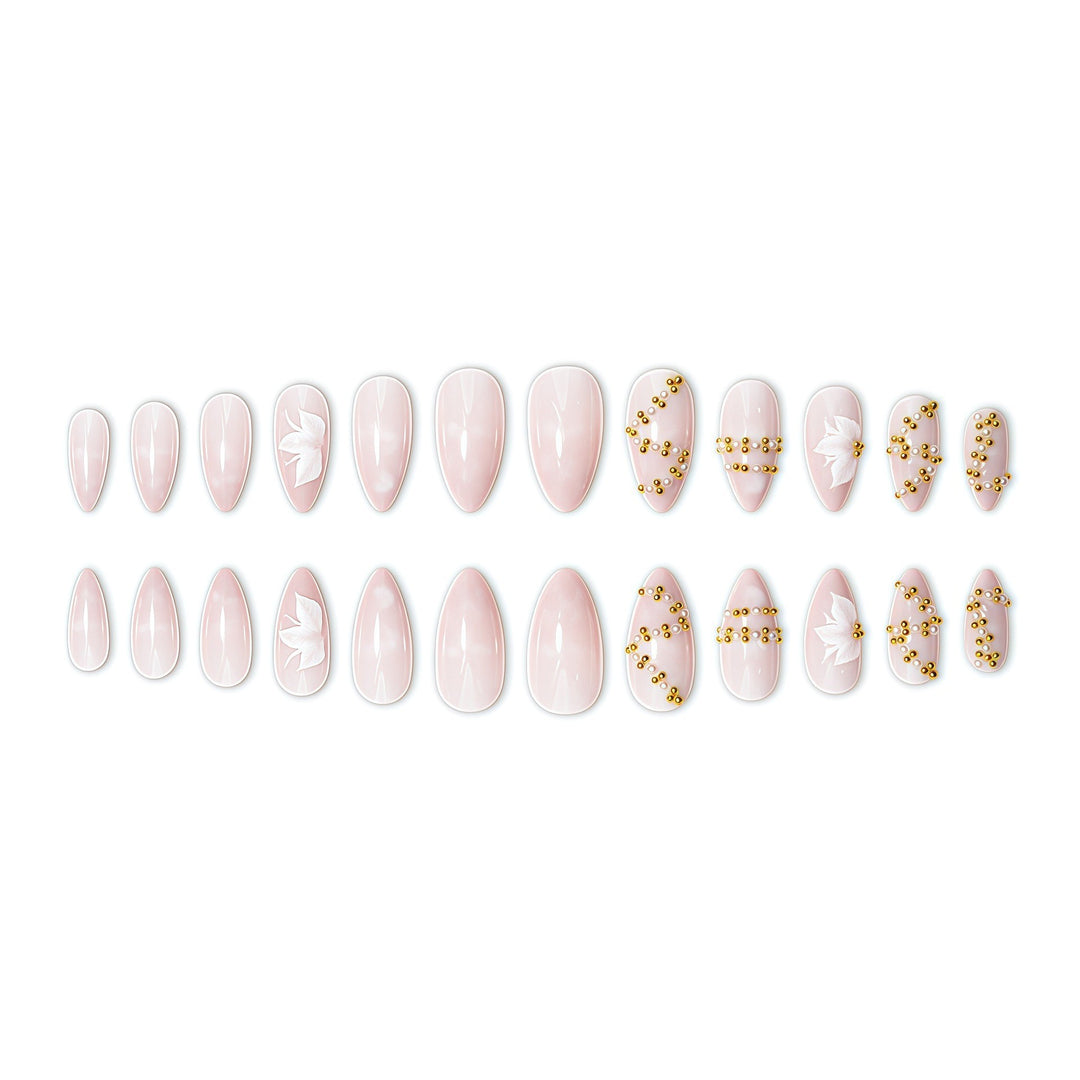 Elegant Floral Nail Enhancements Stornfield