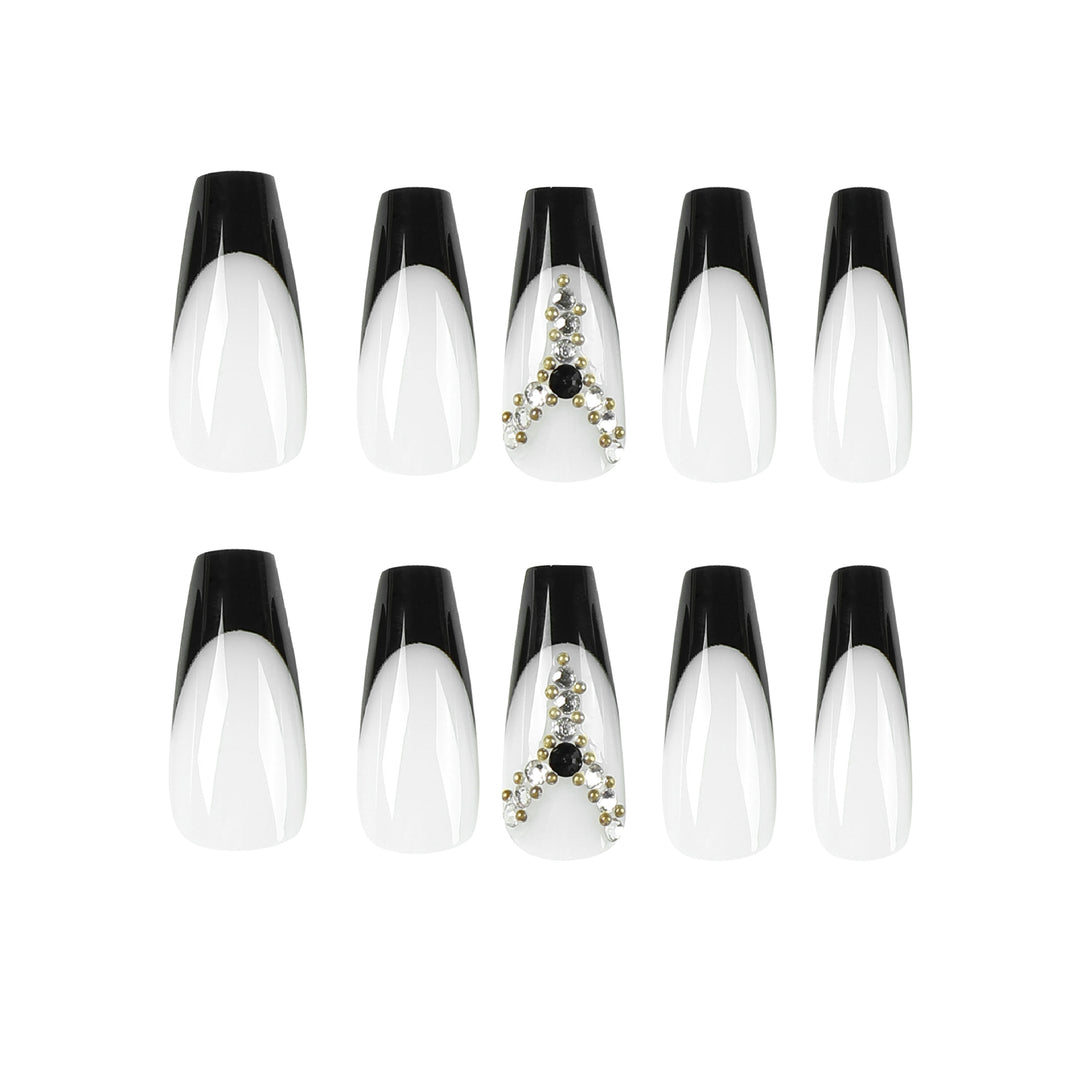 Artful Nail Extensions with Glitter and Ombre Details Stornfield